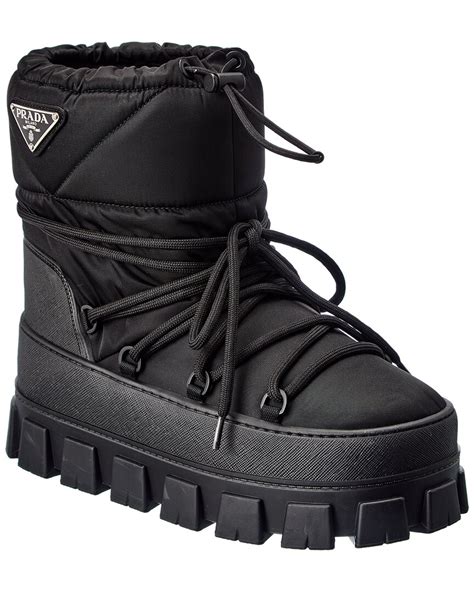 prada sport fur boots|Prada nylon boots.